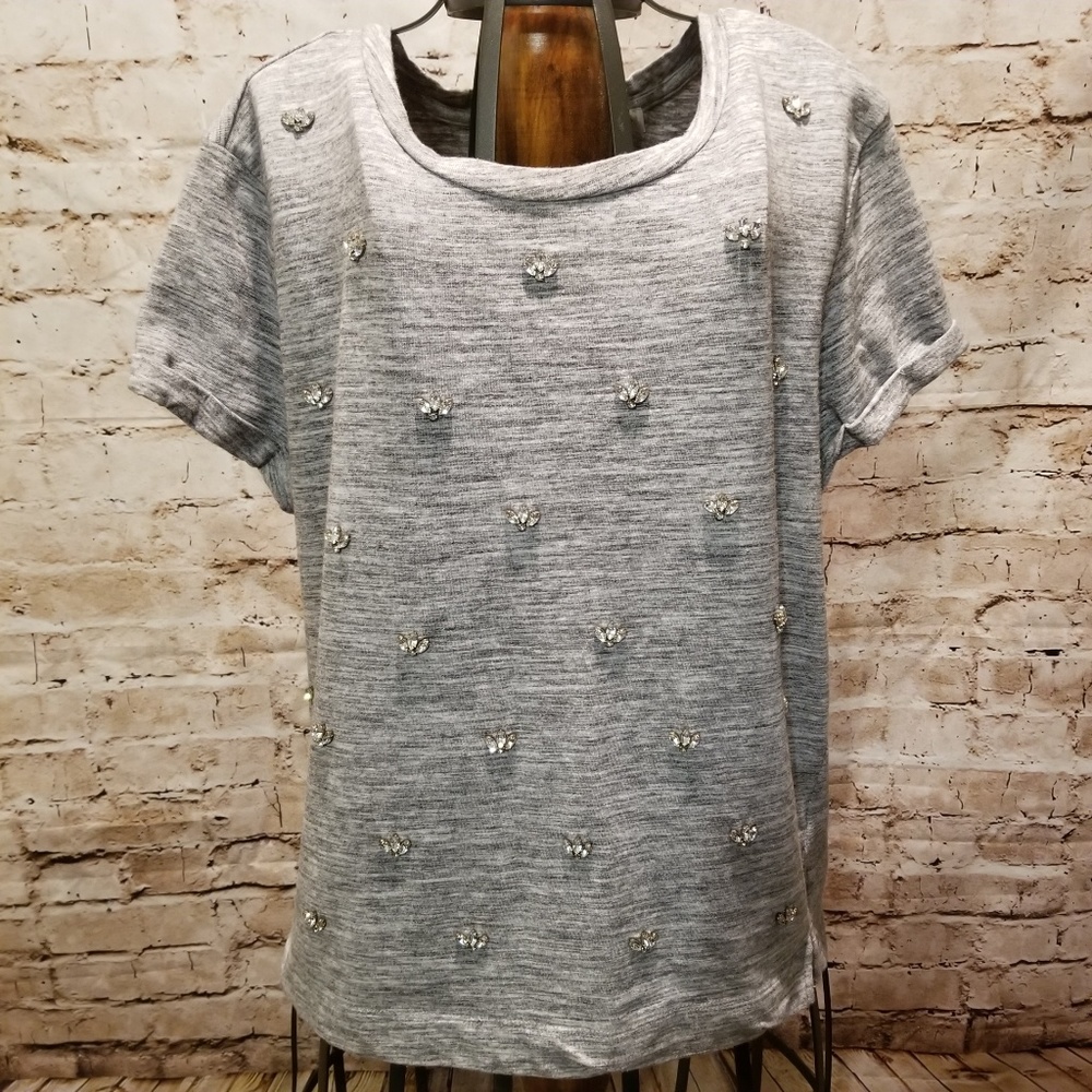 🌴5 for $25🌴Kenar tee with jewel embellishments